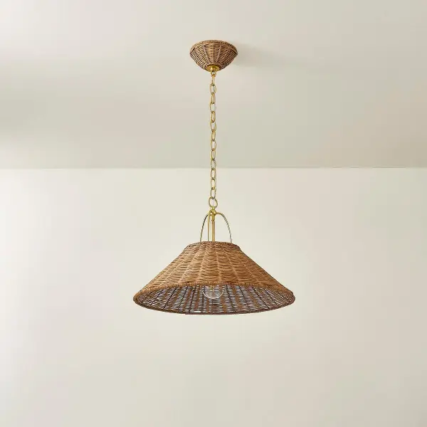 Sophisticated Natural Rattan Pendant with Designer Heritage - Image 4