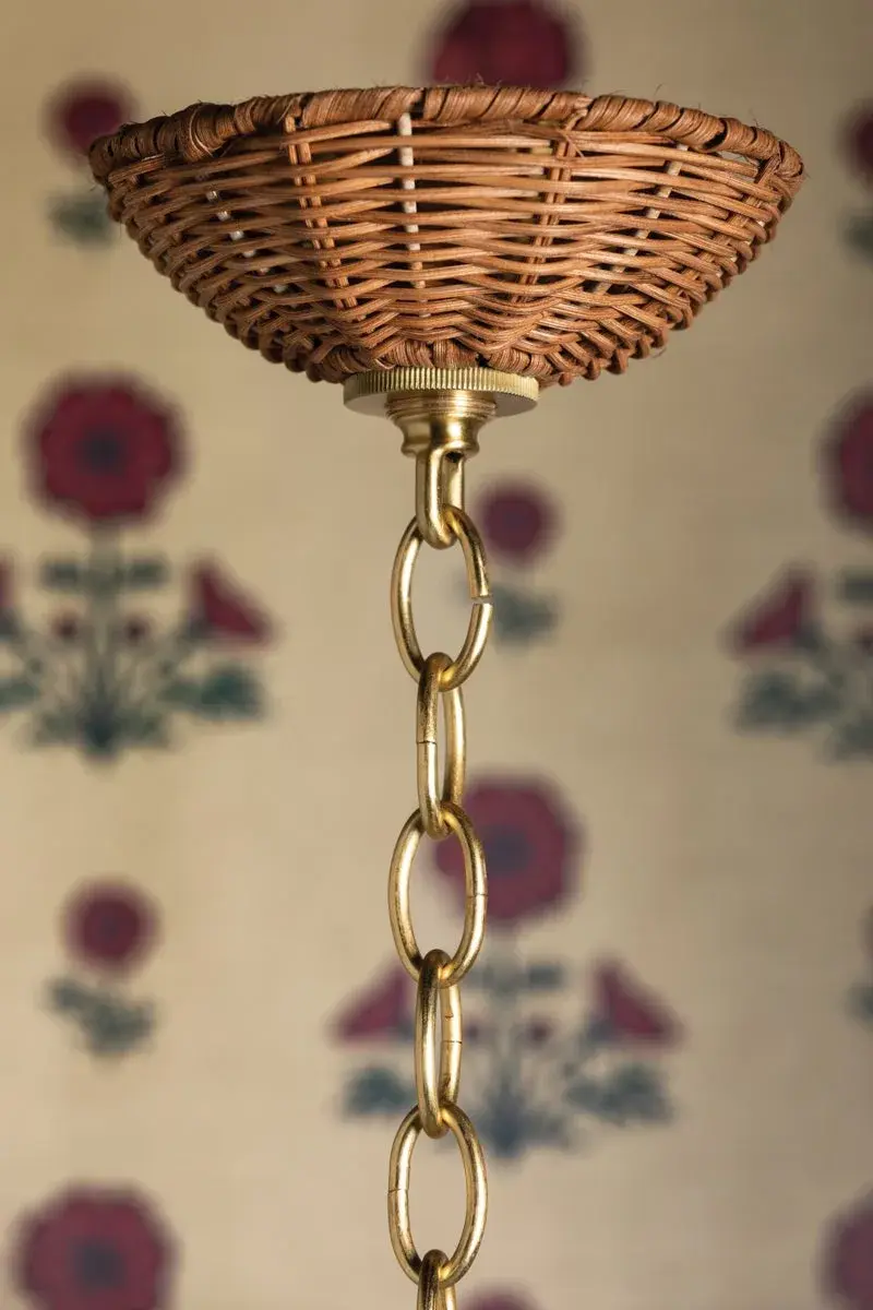 Sophisticated Natural Rattan Pendant with Designer Heritage - Image 5