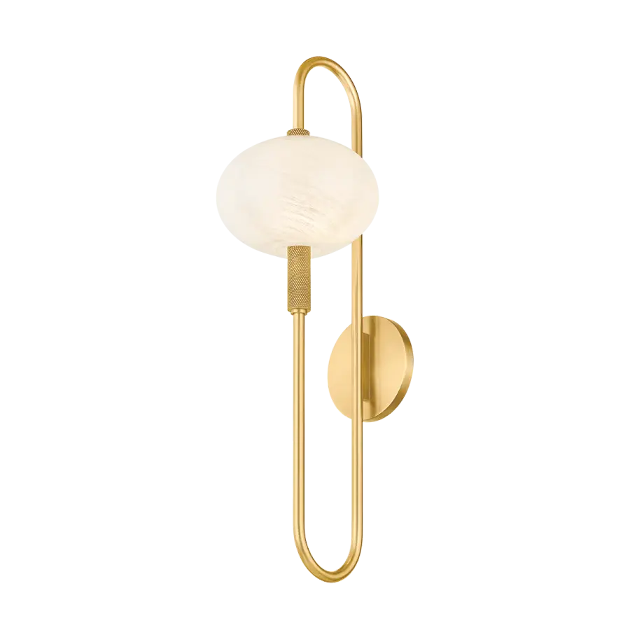 Delphine Wall Sconce in Aged Brass - Image 1