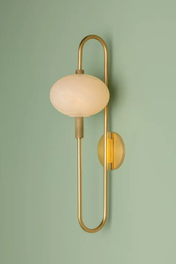 Delphine Wall Sconce in Aged Brass - Image 4