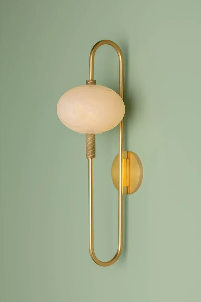 Delphine Wall Sconce in Aged Brass - Image 4