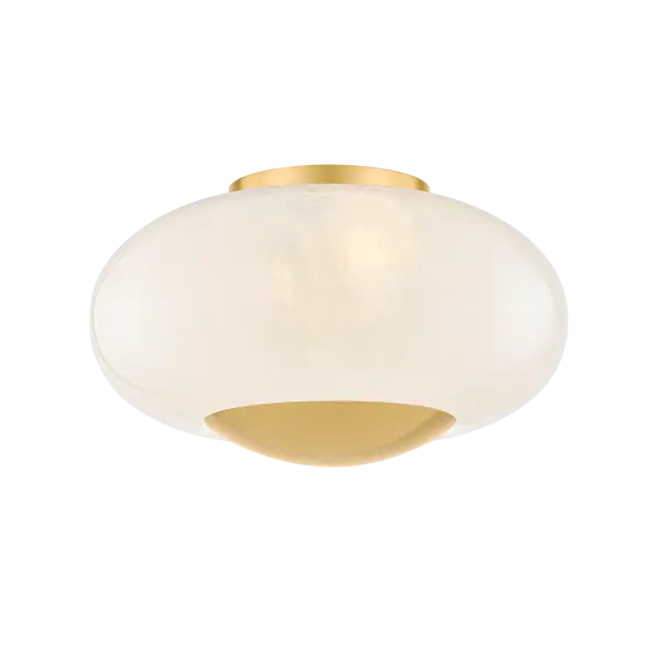 Lottie Flush Mount in Aged Brass - Image 1