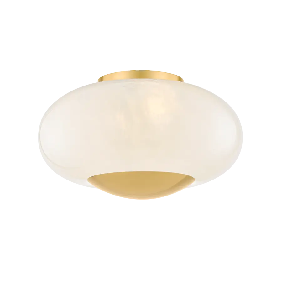 Lottie Flush Mount in Aged Brass - Image 1