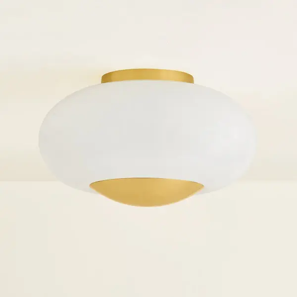 Lottie Flush Mount in Aged Brass - Image 2