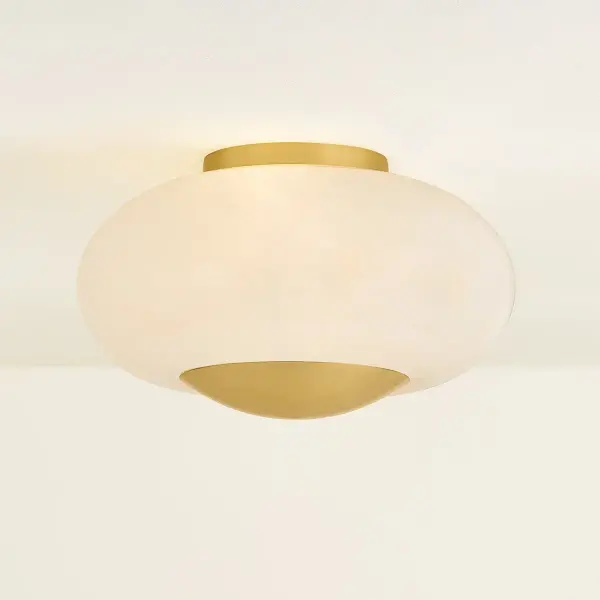 Lottie Flush Mount in Aged Brass - Image 3