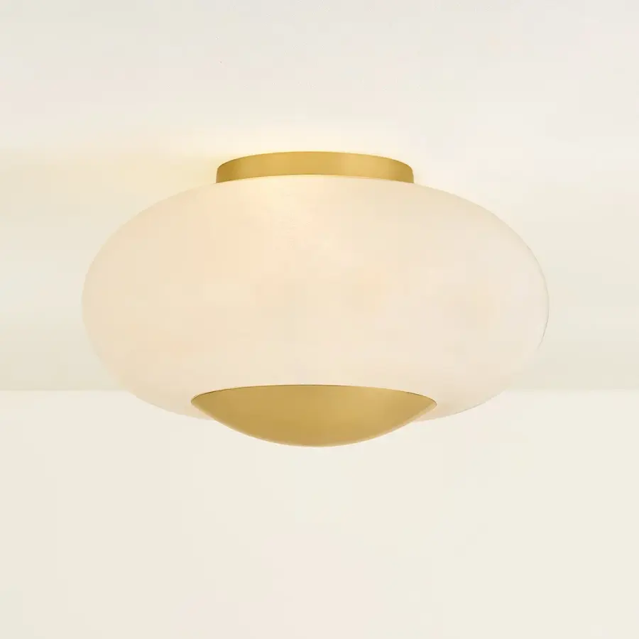 Lottie Flush Mount in Aged Brass - Image 3