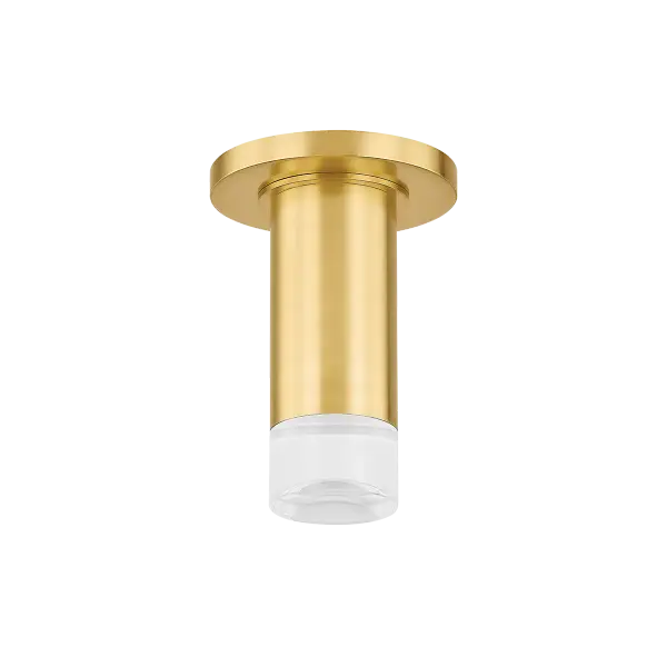 Claudie Flush Mount in Aged Brass - Image 1