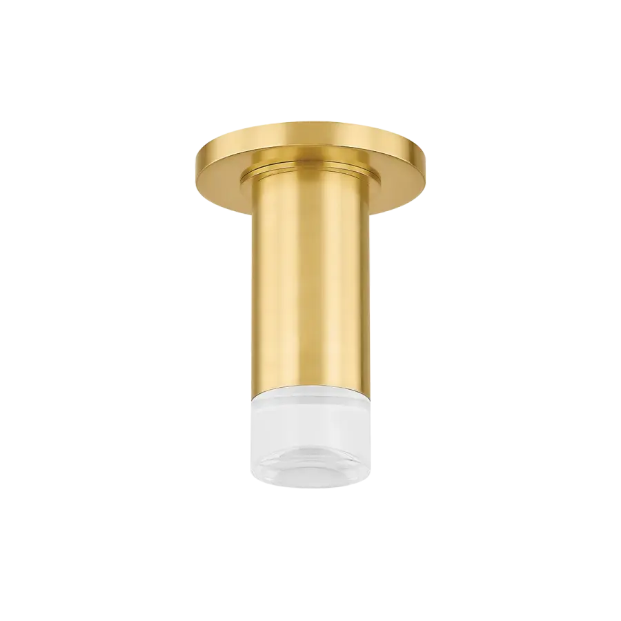 Claudie Flush Mount in Aged Brass - Image 1