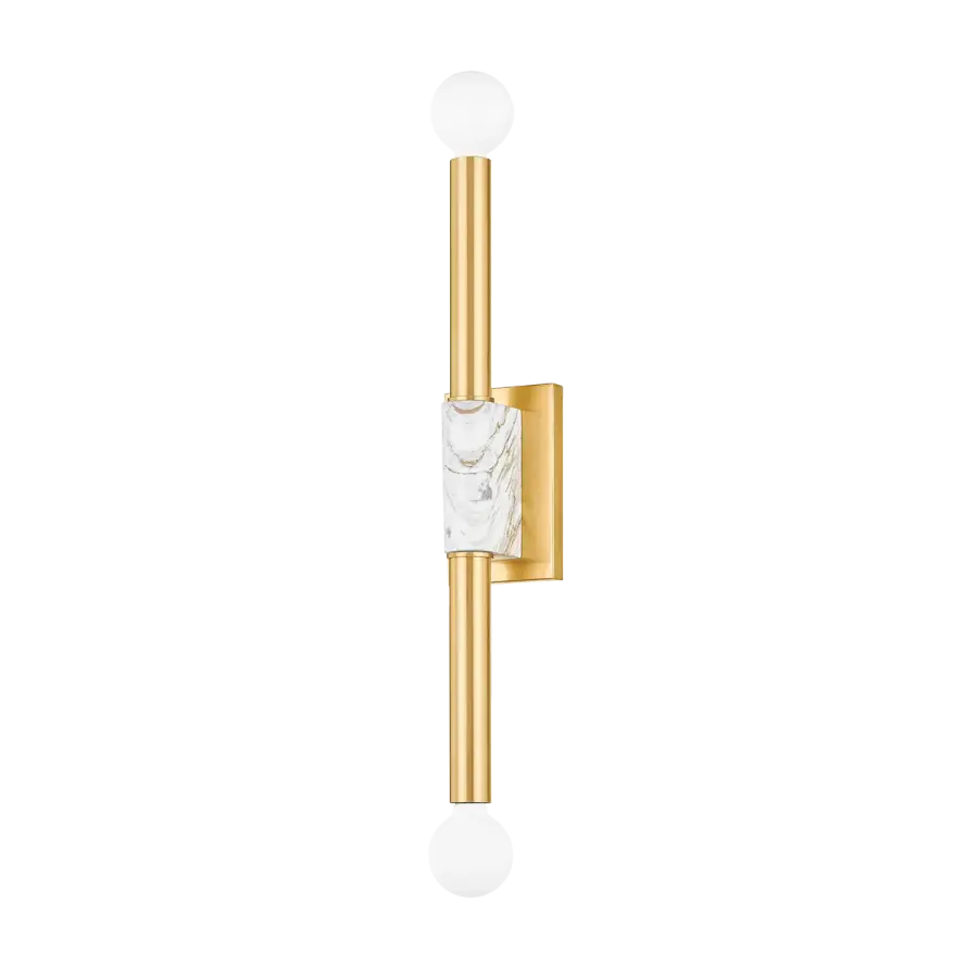 Goldie Wall Sconce in Aged Brass - Image 1