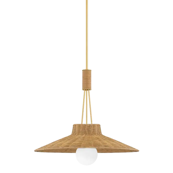 Laudine Woven Wicker Pendant - Image 1