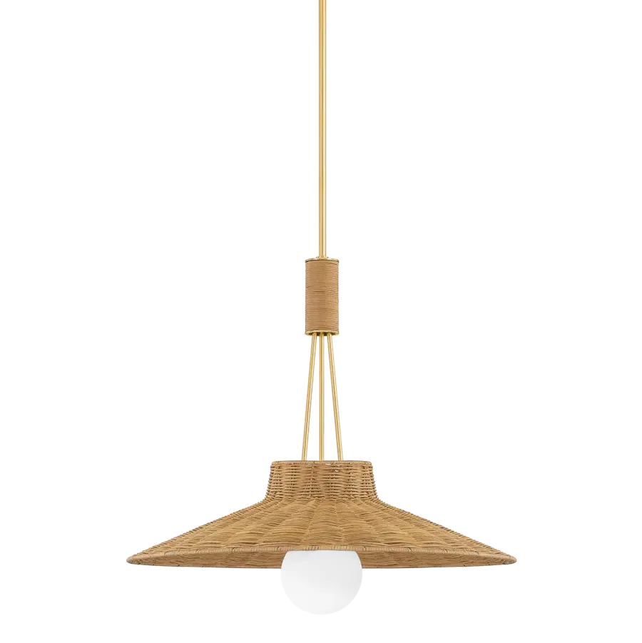 Laudine Woven Wicker Pendant - Image 1