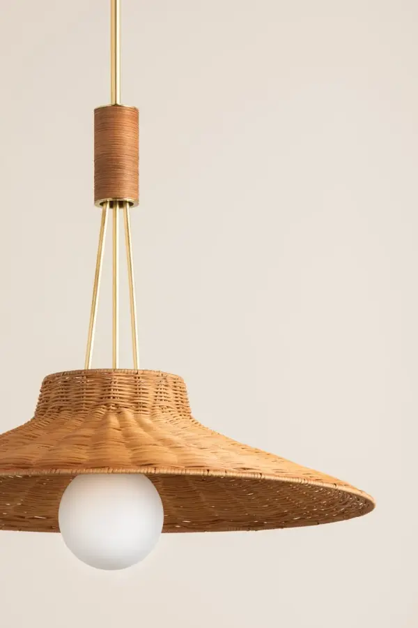 Laudine Woven Wicker Pendant - Image 2