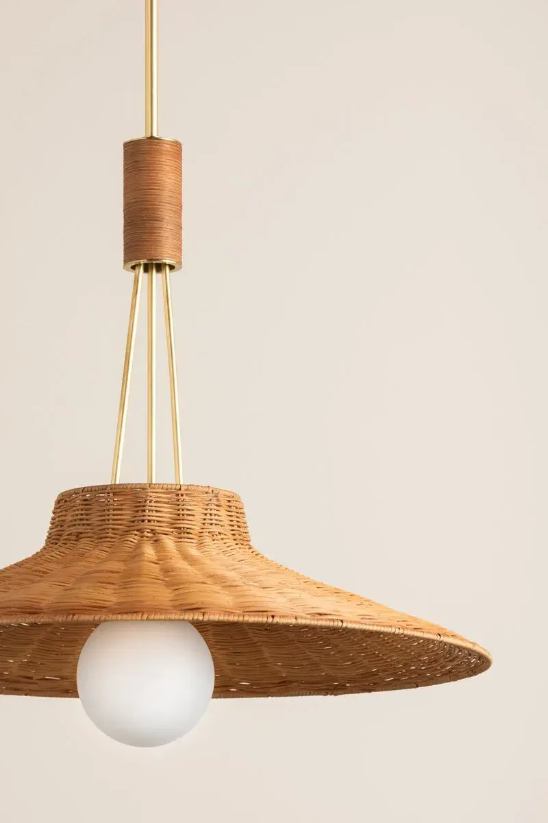 Laudine Woven Wicker Pendant - Image 2