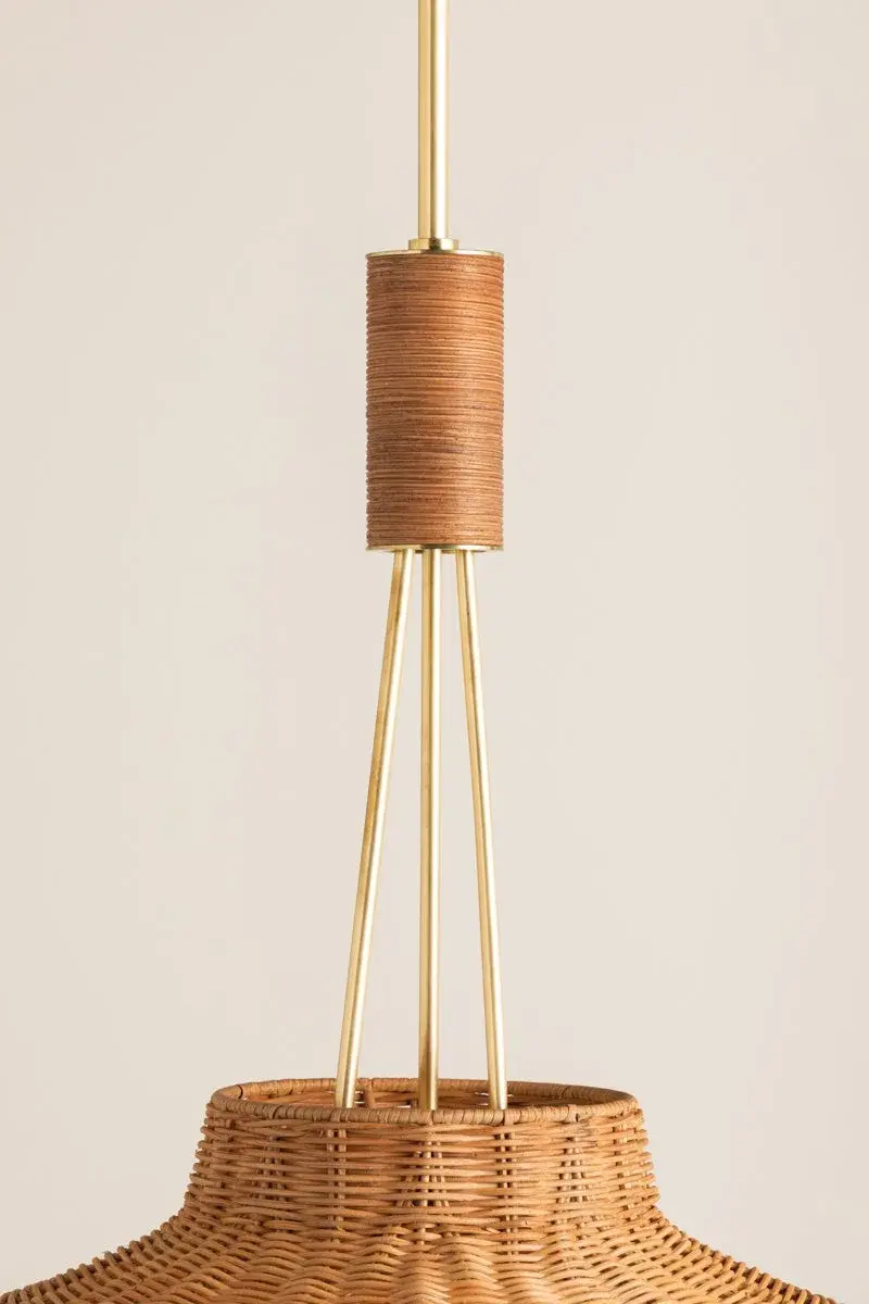 Laudine Woven Wicker Pendant - Image 5