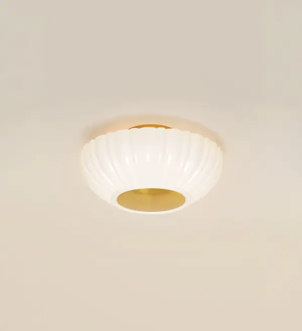 Anne Flush Mount in Aged Brass - Image 6