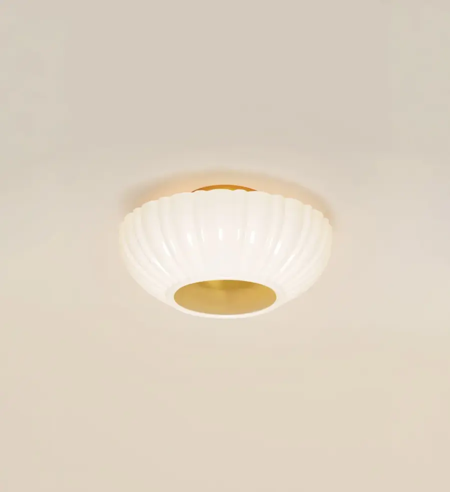 Anne Flush Mount in Aged Brass - Image 6