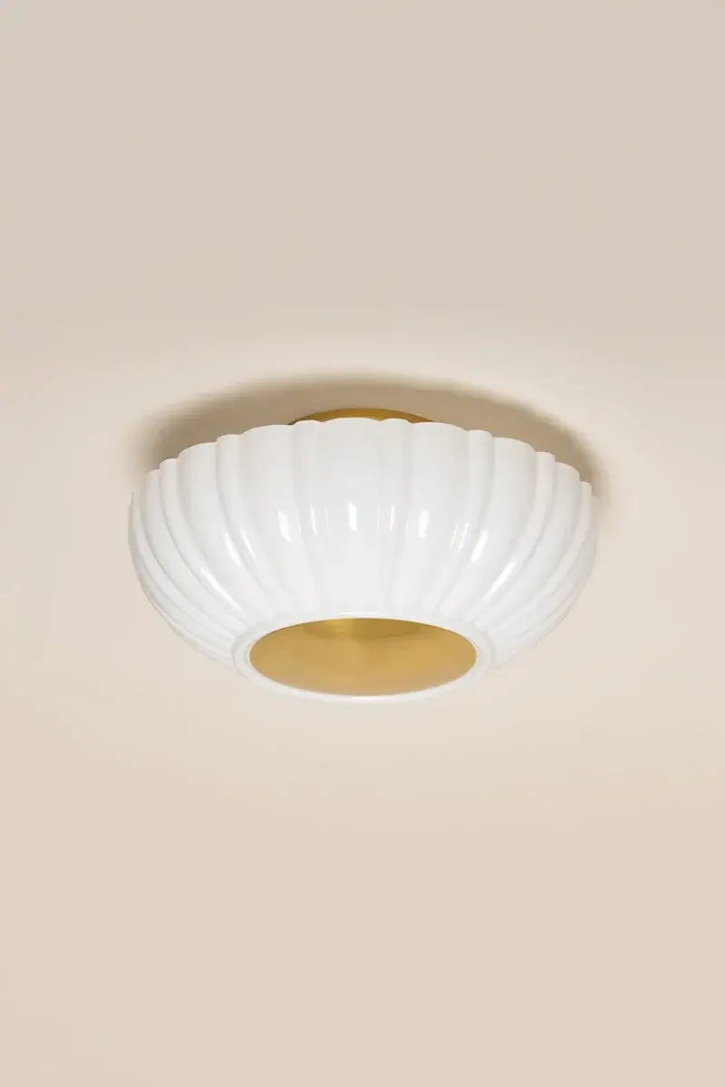 Anne Flush Mount in Aged Brass - Image 7