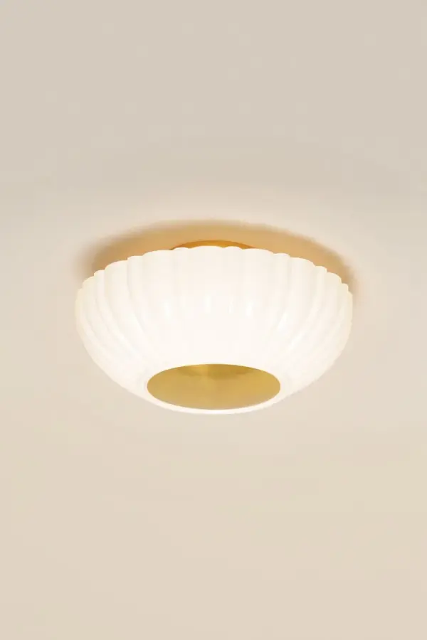 Anne Flush Mount in Aged Brass - Image 8