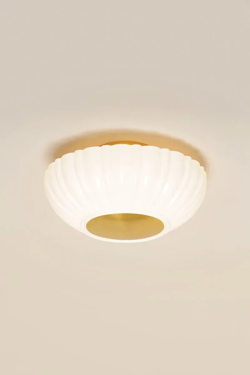 Anne Flush Mount in Aged Brass - Image 8