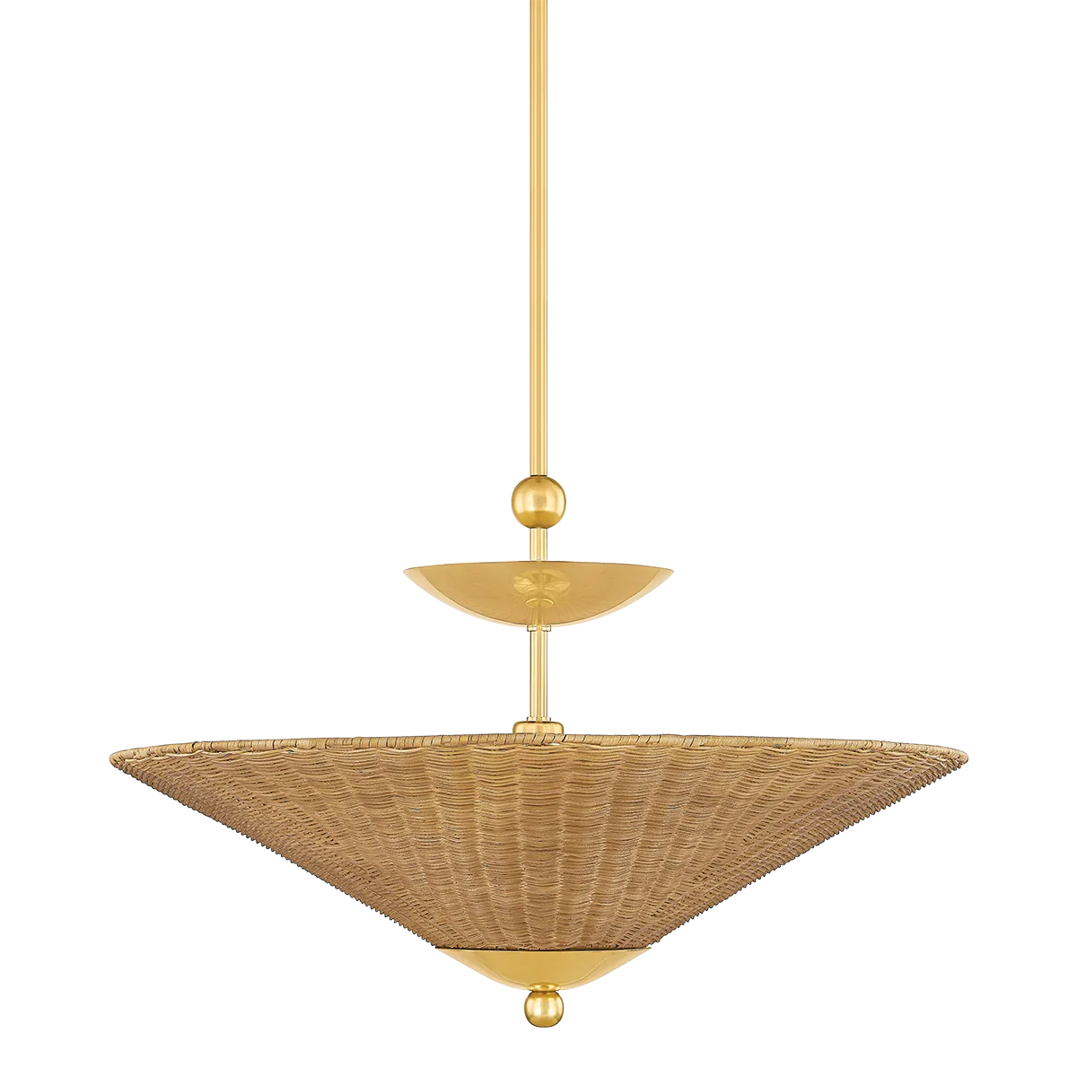 Perilla Pendant in Aged Brass