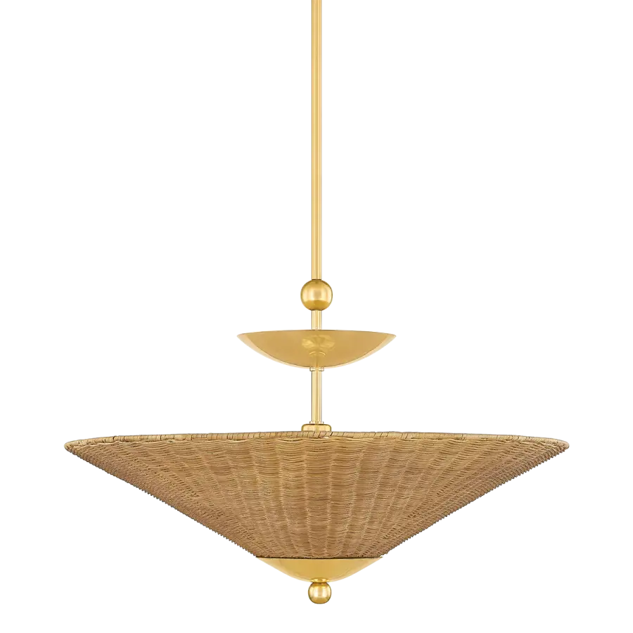 Perilla Pendant in Aged Brass - Image 1
