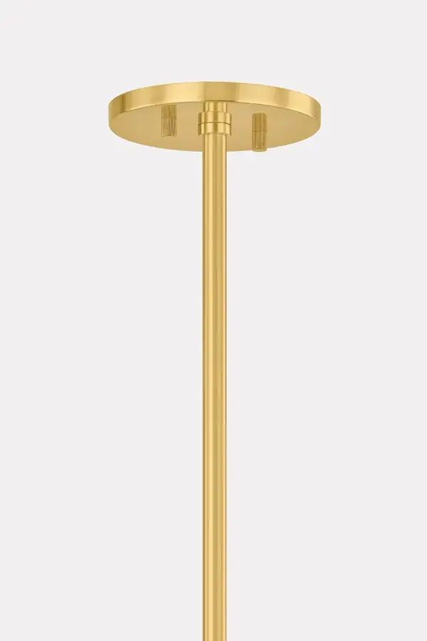 The Eva Chandelier combines spare, sculptural design with luxurious materials. Aged Brass arms sweep upward to support light bronze-plated glass shades, while fluted socket cups add textural interest. Perfect for bridging traditional and contemporary aesthetics. - alternate view
