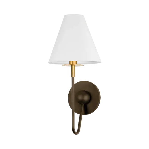 Elegant Transitional Sconce with Mixed Metal Sophistication