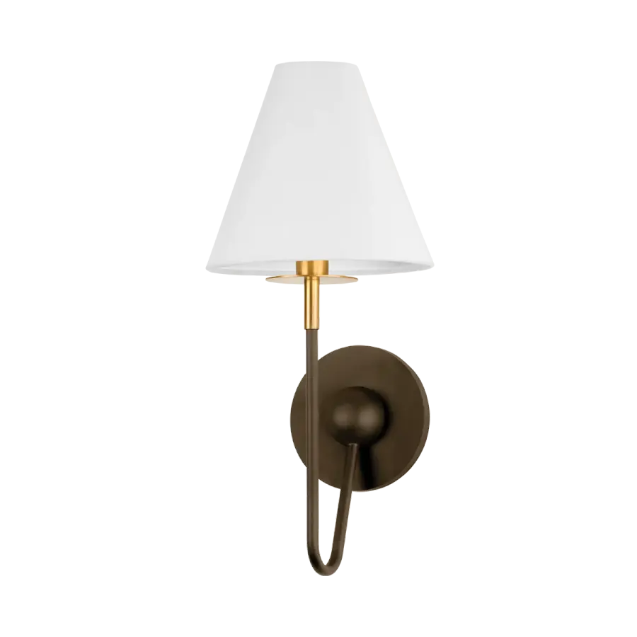 Elegant Transitional Sconce with Mixed Metal Sophistication
