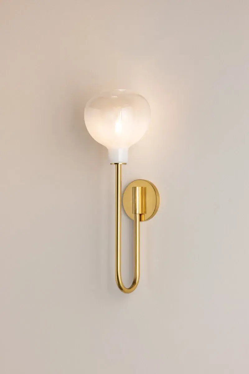 Elegant Transitional Sconce with Striking Cloudy Glass - Image 2