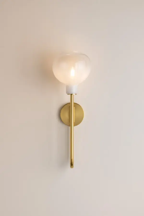 Elegant Transitional Sconce with Striking Cloudy Glass - Image 3
