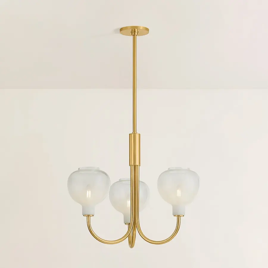 Estelle 5-Light Chandelier in Aged Brass - Image 2