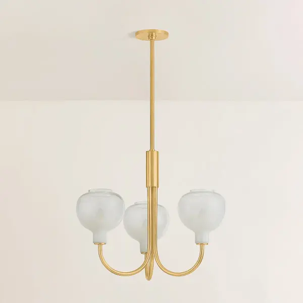 Estelle 5-Light Chandelier in Aged Brass - Image 3