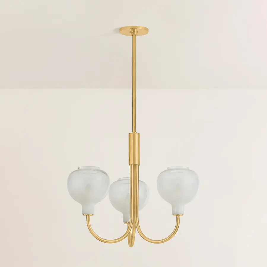 Estelle 5-Light Chandelier in Aged Brass - Image 3