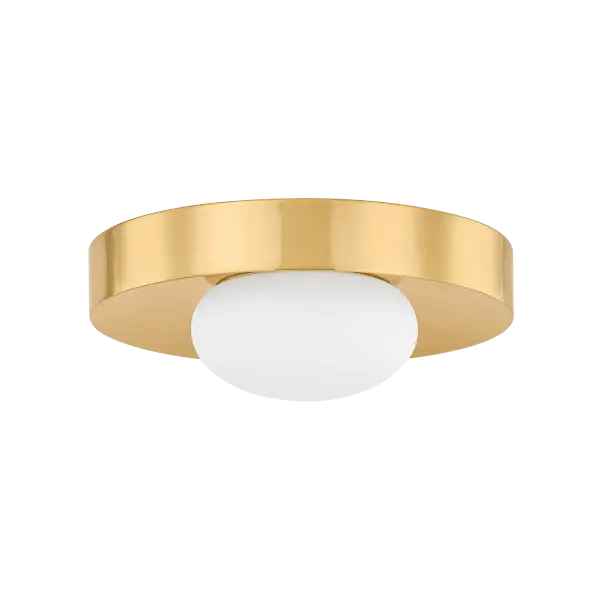 Pepa Flush Mount in Aged Brass - Image 1