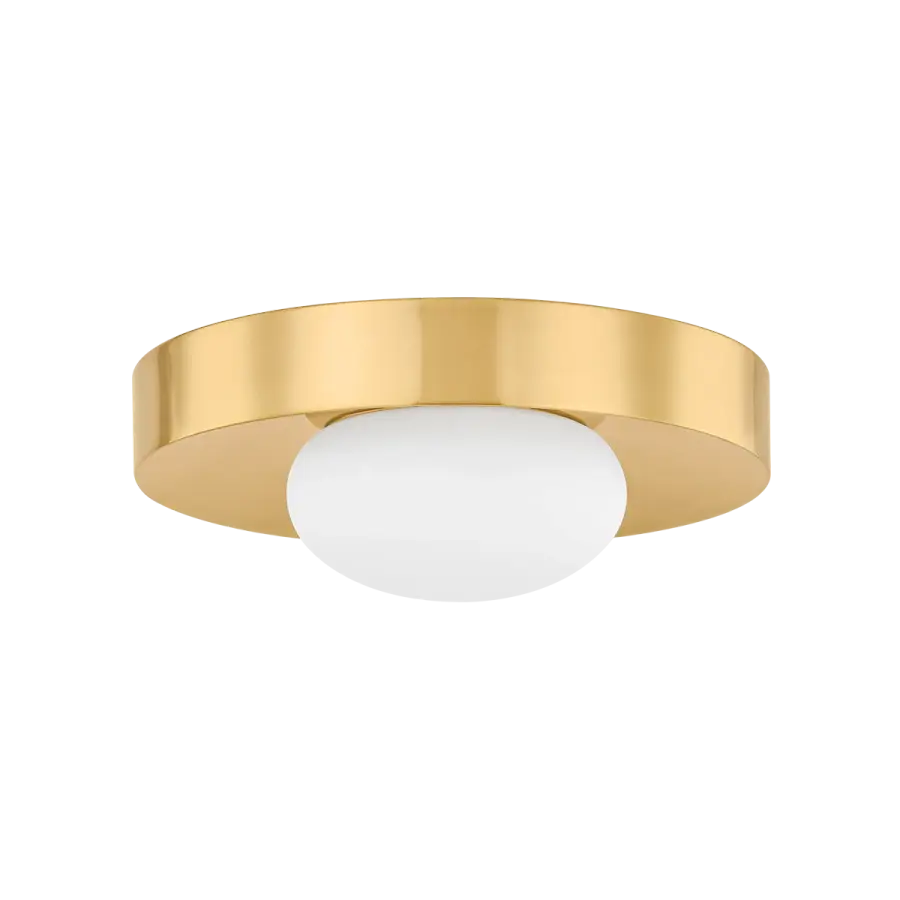 Pepa Flush Mount in Aged Brass - Image 1