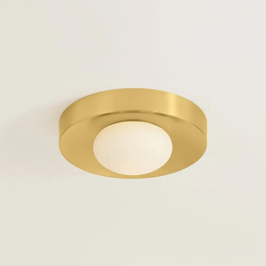 Pepa Flush Mount in Aged Brass - Image 3