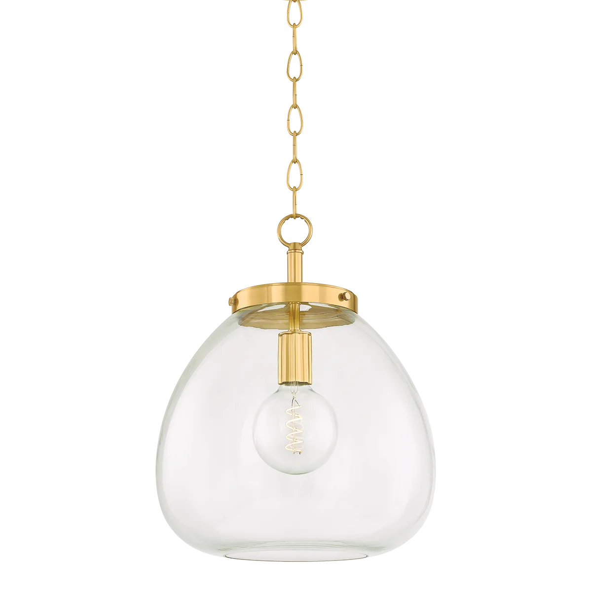 Della Pendant in Aged Brass
