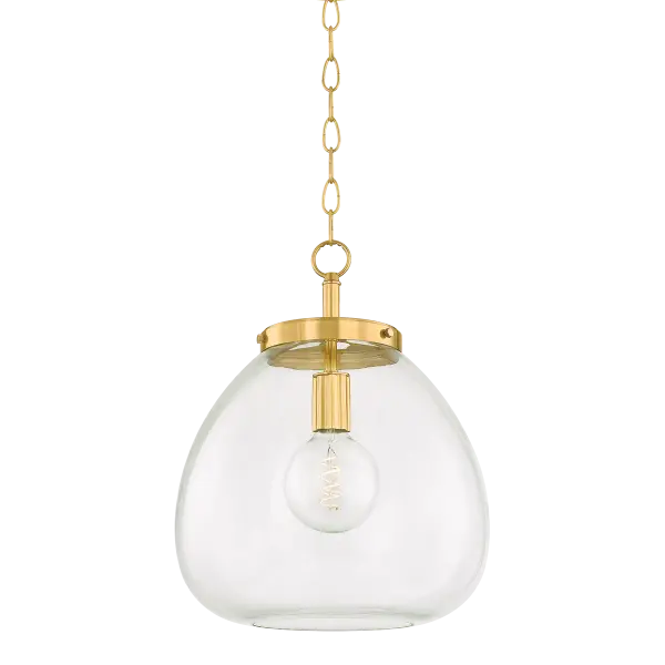 Della Pendant in Aged Brass - Image 1
