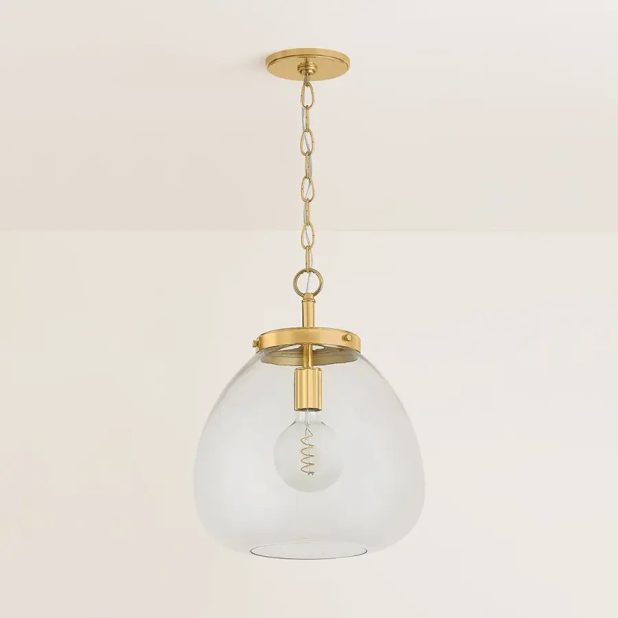 Della Pendant in Aged Brass - Image 3