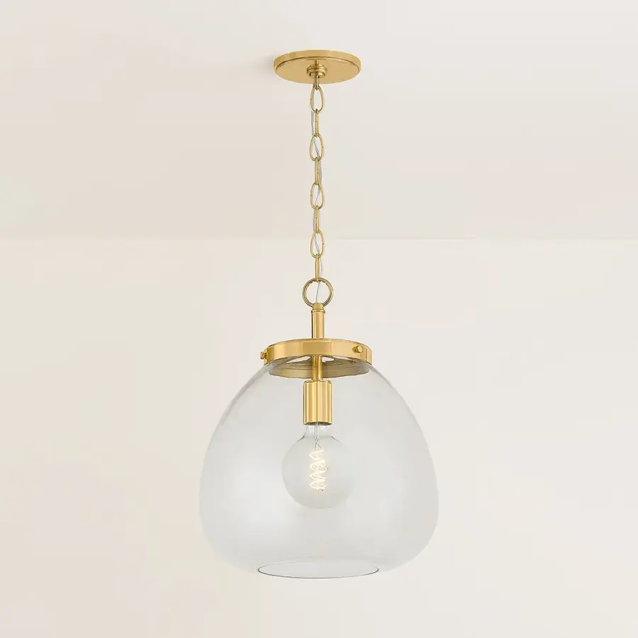 Della Pendant in Aged Brass - Image 4