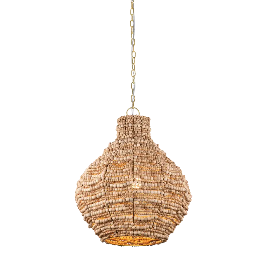 Tiana Wooden Bead Pendant