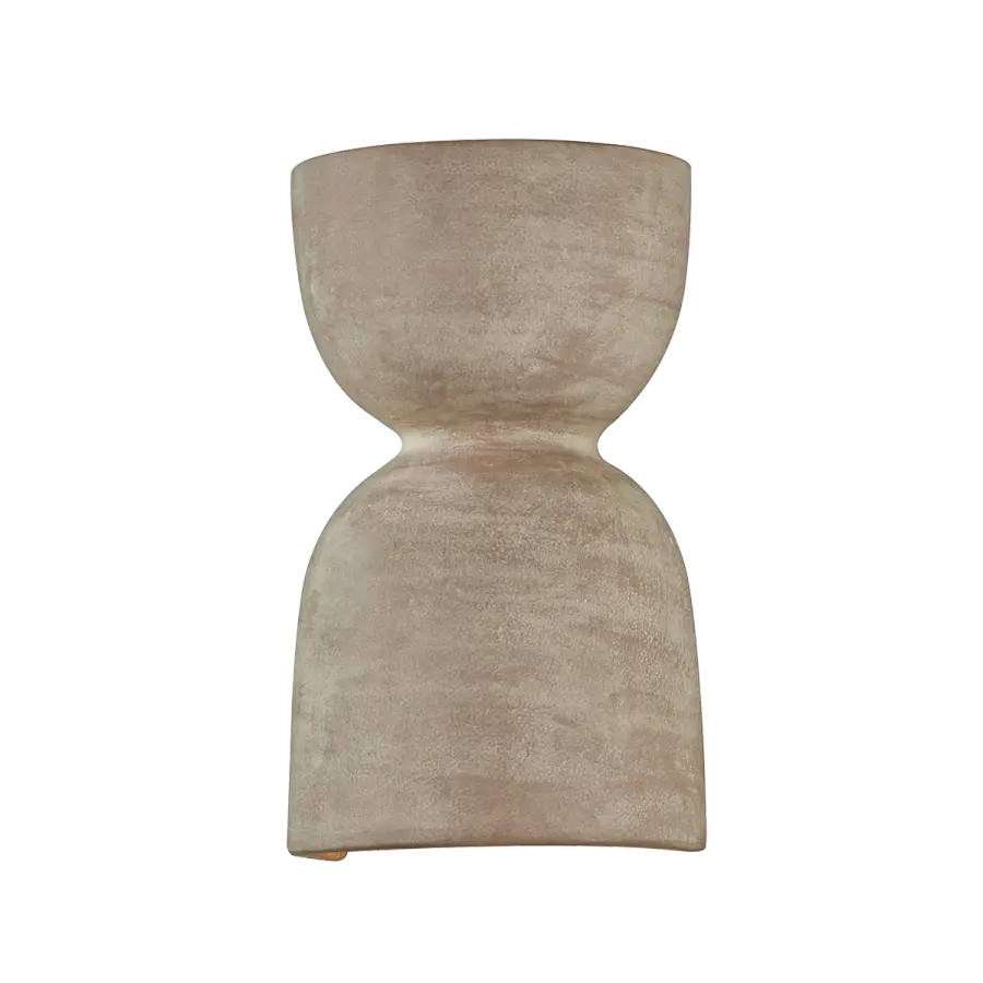 Natalia Wall Sconce in Aged Brass with Windy Dune Finish - Image 1