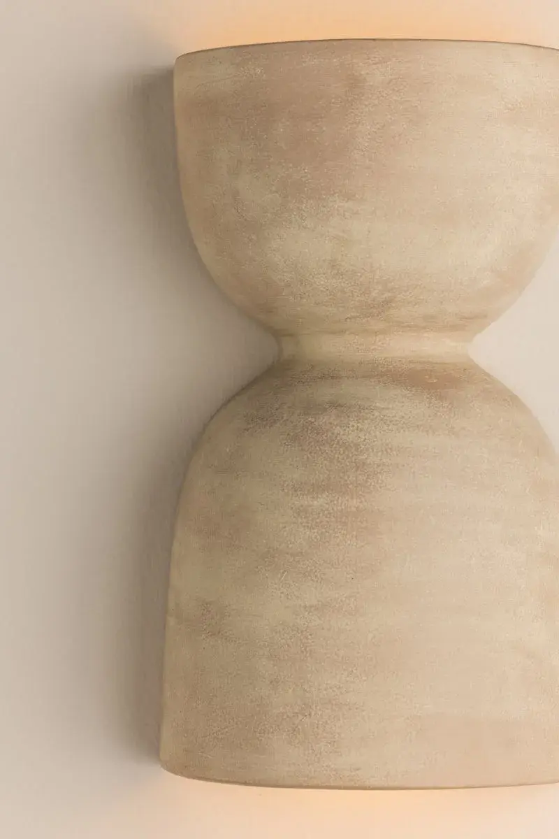 Natalia Wall Sconce in Aged Brass with Windy Dune Finish - Image 5