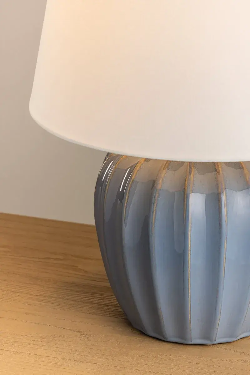 Charming Coastal Accent with Reactive Glaze & Brass Details - Image 2