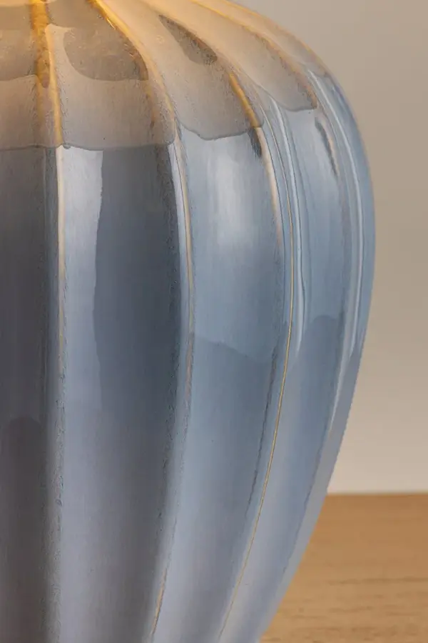 Charming Coastal Accent with Reactive Glaze & Brass Details - Image 4