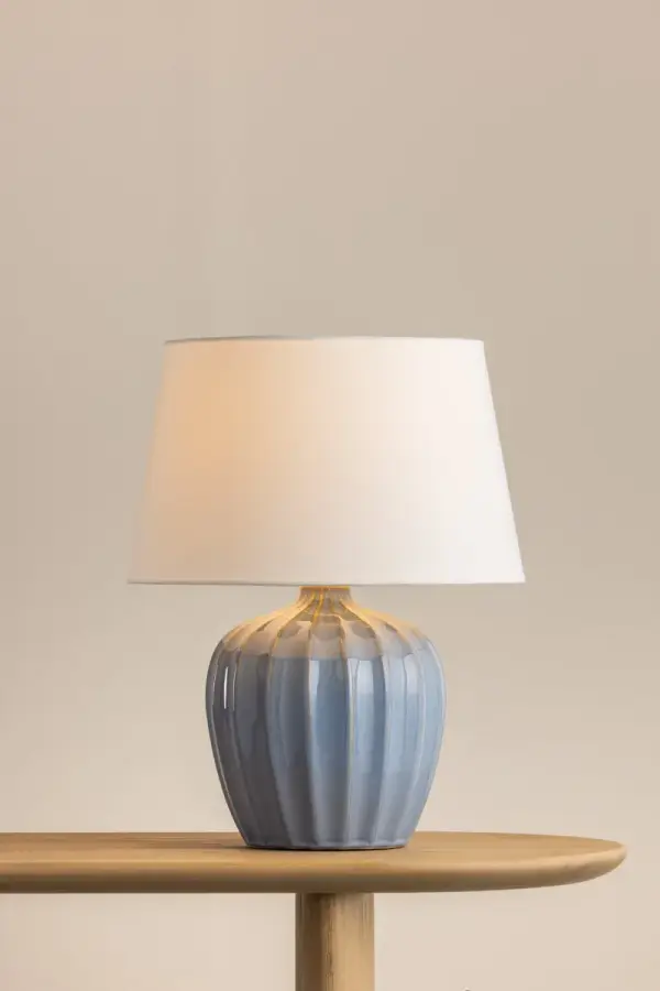 Charming Coastal Accent with Reactive Glaze & Brass Details - Image 5
