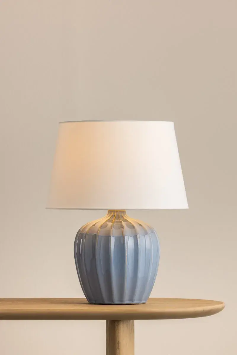 Charming Coastal Accent with Reactive Glaze & Brass Details - Image 5