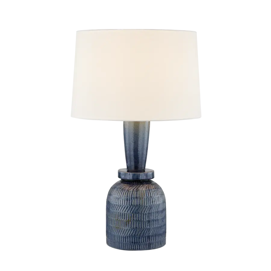 Sculptural Artisan Table Lamp with Handcrafted Ceramic Base - Image 1