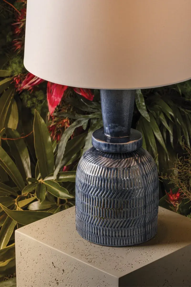 Sculptural Artisan Table Lamp with Handcrafted Ceramic Base - Image 2