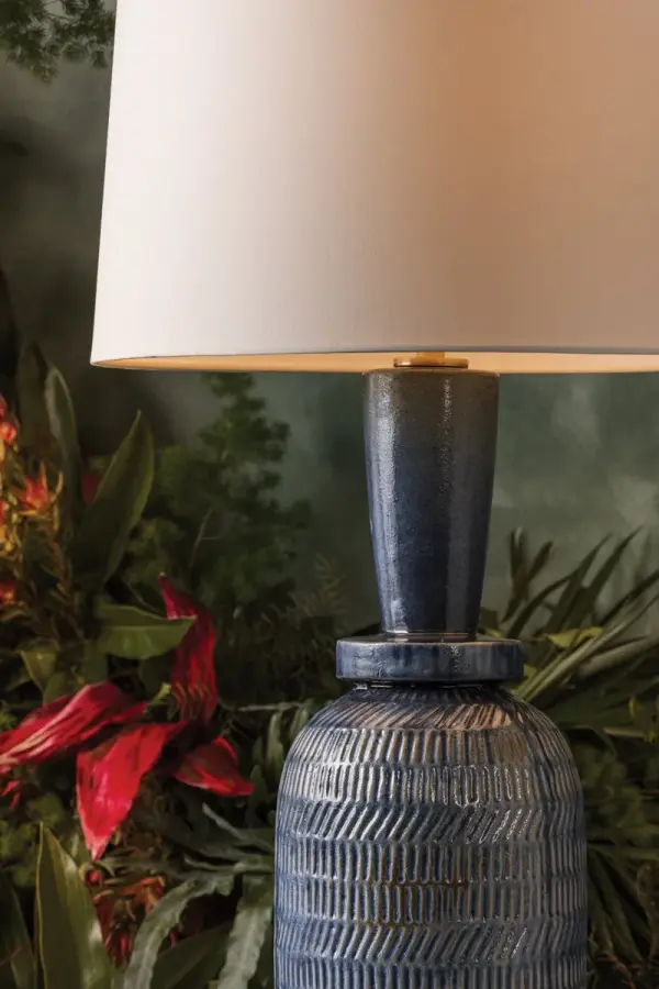 Sculptural Artisan Table Lamp with Handcrafted Ceramic Base - Image 3